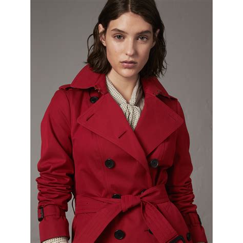 burberry trenchcoat midi paraad red|burberry trench coats for women.